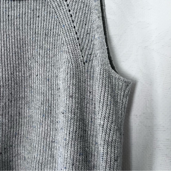 EUC Talbots Tweed Cowl Neck Sweater Vest in Gray size Large - Picture 4 of 12